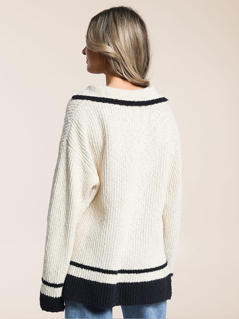 Z Supply Hammond Oversized Polo Sweater - Picture 2 of 7